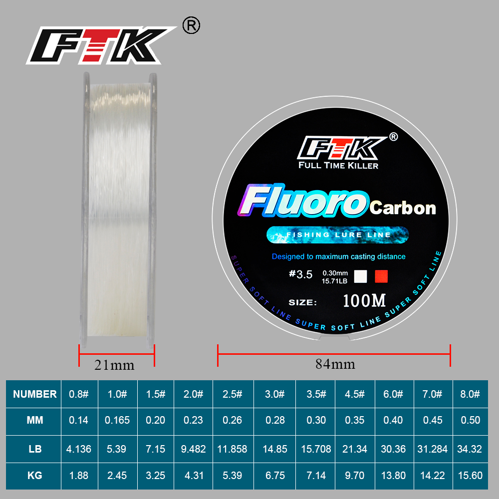 FTK 100M Fluorocarbon Fishing  - огляд і ціна Fluorocarbon Line