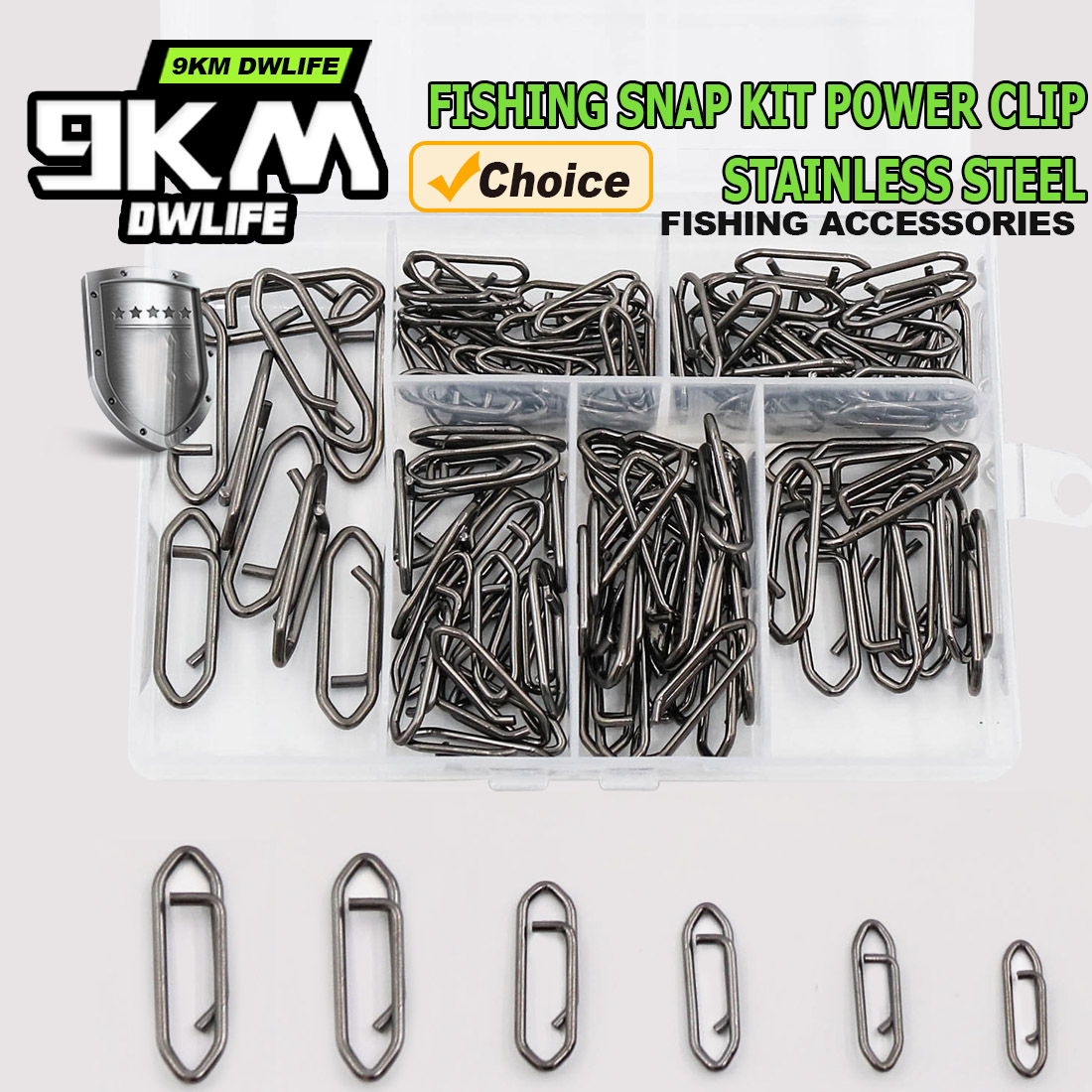 9KM Fishing Snap Kit 110pcs Po - огляд і ціна Saltwater Line