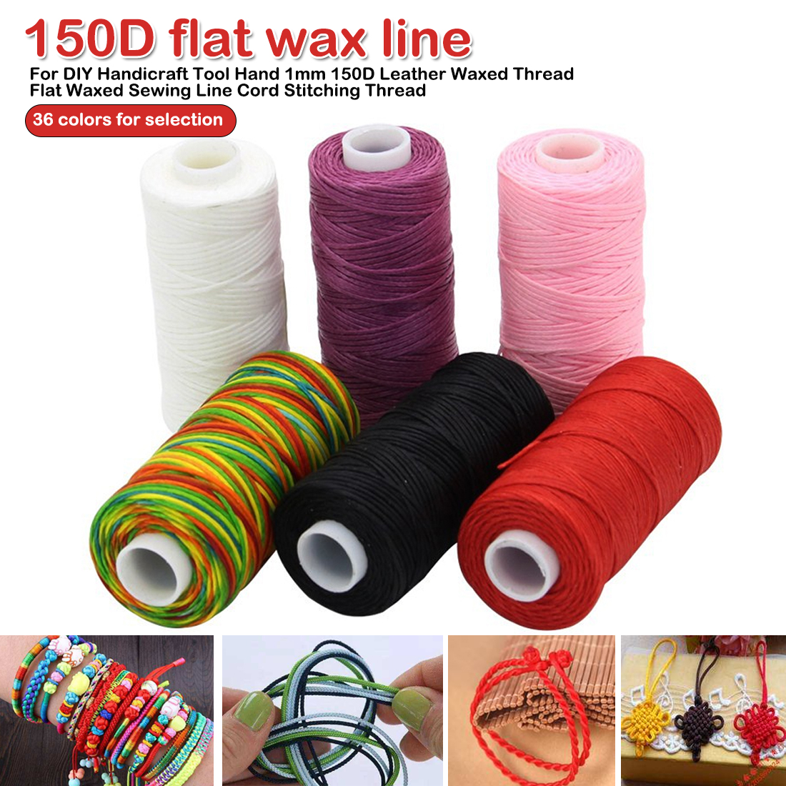 1mm 150D Leather Waxed Thread  - огляд і ціна Copolymer Line