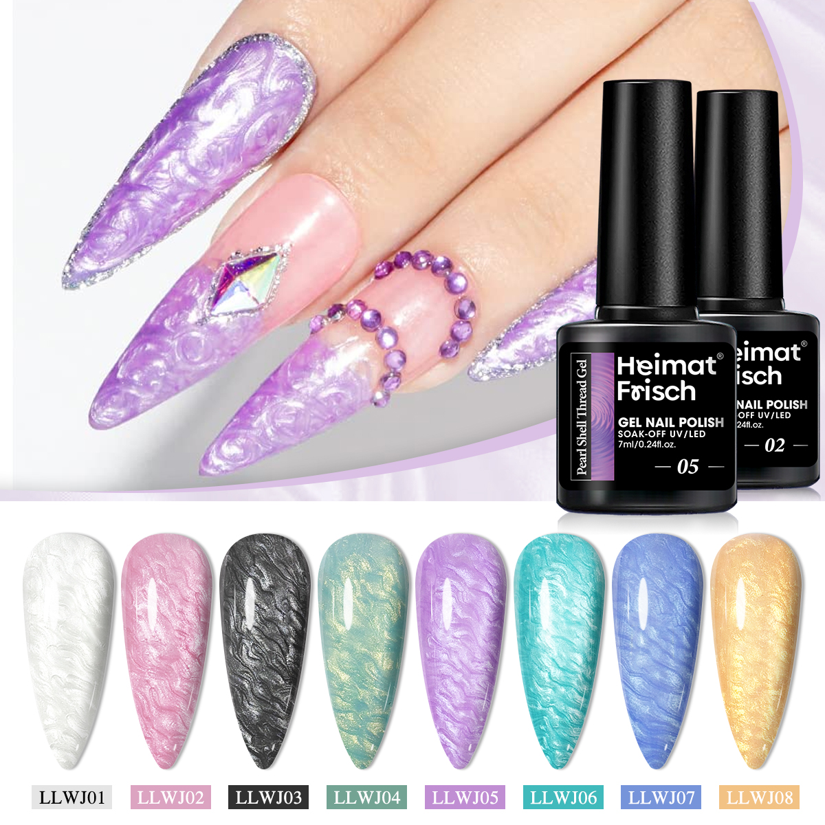 1 piece of shell line gel nail - огляд і ціна Copolymer Line